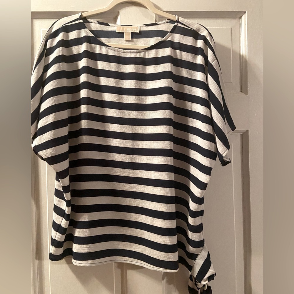 Michael Kors shirt, M, blue and white stripe